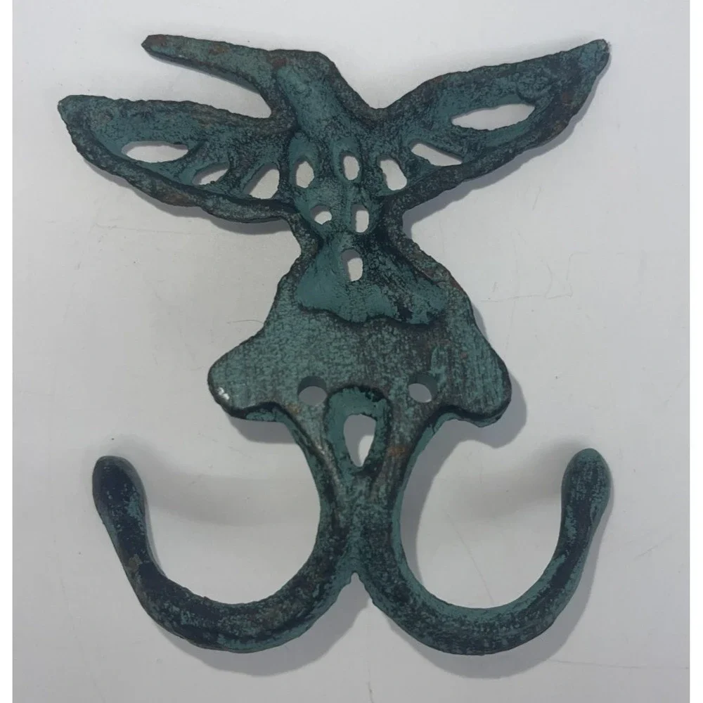 Hummingbird Wall Double Hook Cast‎ Iron 5